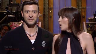 Justin Timberlake Interrupts Dakota Johnsons SNL Monologue [upl. by Newmark]