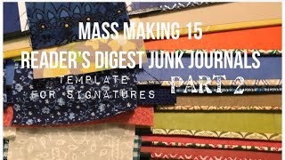 Mass making reader’s digest junk journals part 2 [upl. by Aihsotan]