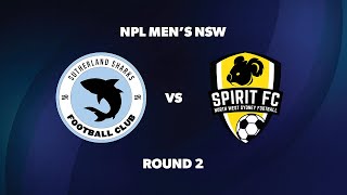 NPL Men’s NSW Round 2 Sutherland Sharks v NWS Spirit [upl. by Nirac]