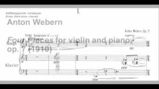 Anton Webern Four Pieces for violin and piano op 7 [upl. by Akisey137]