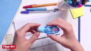 Using correction tape TippEx Micro Tape Twist  2014 video [upl. by Anilemrac]