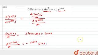 quotDifferentiate sin2xwrt ecosxquot [upl. by Atila]