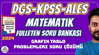 GRAFİK TABLO PROBLEMLERİ SORU ÇÖZÜMÜ  2024 DGS KPSS ALES MATEMATİK SORU BANKASI [upl. by Arimahs]