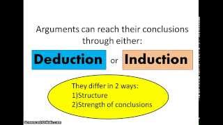 Deductive and Inductive Arguments [upl. by Nysilla]