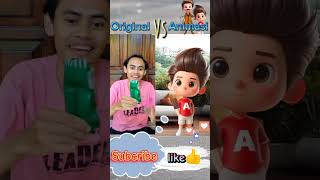 PakMinta eS Krem🍦Original vs Animasi comedy shorts [upl. by Eerdna]