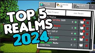 TOP 5 Minecraft BEDROCK Realms 2024 [upl. by Gunner]