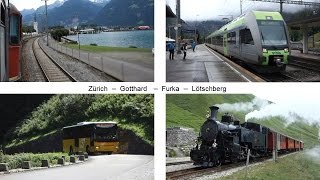 Mit Zahnradbahn und Postauto zum Gotthardpass Eine kleine SchweizRundfahrt Teil 2 Sommer 2016 [upl. by Rasaec287]