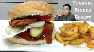 Vegane Burger  Kinder Rezept [upl. by Kachine]