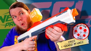 The NERF Gelfire RAID does SCATTER SHOT [upl. by Yarised]