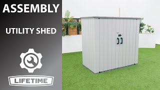 Lifetime Utility Shed  Lifetime Assembly Video [upl. by Yaned]