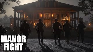 RED DEAD REDEMPTION 2  Assault on Braithwaite Manor  Best Scene [upl. by Omik]