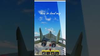 How to land mig 29 roblox wartycoon wartycoonroblox [upl. by Ahnavas]