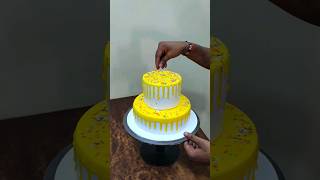 Pineapple 🍍🍍 Step Cake design shortvideo trending ytshorts viral [upl. by Forkey]