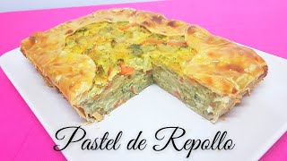 Pastel de Repollo o Col  Receta Baja en Calorías  2 Bocados 92 [upl. by Samella]