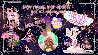 NEW ROYALE HIGH UPDATE OUT NOW  surprise got set giveaway ⭐👀 [upl. by Sug]