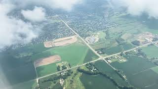 Landing at minneapolis st paul international airport with view showing wing and elevons [upl. by Krawczyk852]