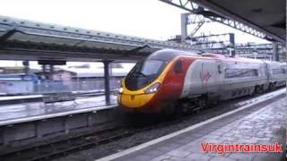 Virgin Trains Tiliting Class 390 Alstom Pendolinos [upl. by Wj102]