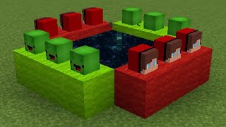 Combined Mikey and JJ portal experiments 😯 Maizen Minecraft [upl. by Powell]