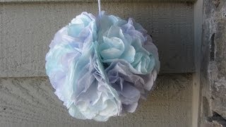 How to Make a Coffee Filter Flower Hydrangea Pom Pom [upl. by Higley]