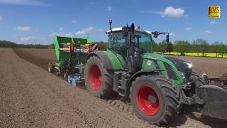 Vorgekeimte Biokartoffeln pflanzen legen Fendt 724Structural PM 40  Bioland  biologischer Anbau [upl. by Carlisle163]