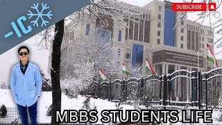 Snowfall in Tajikistan  Mbbs students life in Avicenna Tajik state medical university [upl. by Stan]