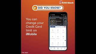 Set your Credit Card limit using iMobile app [upl. by Zakarias184]