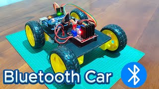 How to make a Bluetooth controlled car using Arduino [upl. by Kelli]