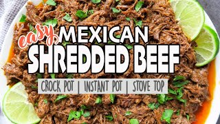 Easy Crockpot Mexican Shredded Beef [upl. by Rotow]