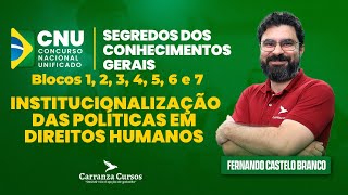 CNU  Institucionalização das Políticas em Direitos Humanos  Prof Fernando C Branco [upl. by Driskill]