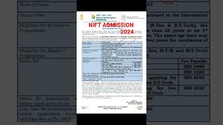 NIFT ADMISSION NEWSnift application form 2023 [upl. by Sylvester]