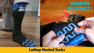 Latitop Heated Socks Demo and Review 🧦❄️  Are they worth buying [upl. by Yelhak374]