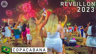 ðŸ‡§ðŸ‡· COPACABANA 2023  NEW YEAR CELEBRATION  Rio de Janeiro Reveillon Brazil ã€ 4K UHD ã€‘ [upl. by Elttil257]