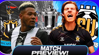 NEWCASTLE UNITED V CAMBRIDGE UNITED MATCH PREVIEW [upl. by Esiuol]