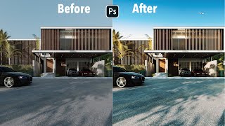 Fast amp Easy PostProduction For ArchViz  Photoshop [upl. by Eissirhc]