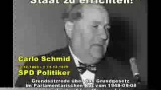 Carlo Schmid  Das Grundgesetz [upl. by Yevette]