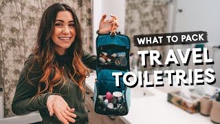 TRAVEL TOILETRIES  What To Pack  Hacks amp Tips [upl. by Woodring]