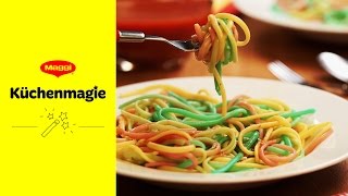 Nudeln natürlich färben  Regenbogen Pasta  MAGGI Küchenmagie [upl. by Schapira]