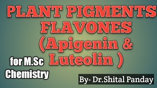 Plant pigments flavones Apigenin and Luteolinfor MSc chemistry students [upl. by Ambrose]