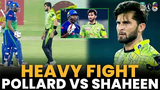 Heavy Fight  Kieron Pollard vs Shaheen Afridi  Lahore vs Multan  Match 31  HBL PSL 8  MI2A [upl. by Findlay]