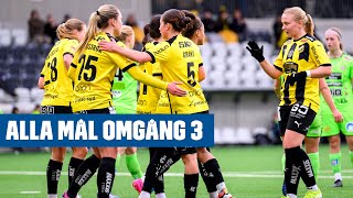 Svenska Cupen dam  Alla målen från omgång 3 [upl. by Starbuck59]