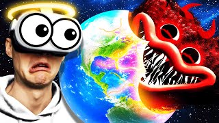 Creating DEMON HUGGY WUGGY PLANET In VR GOD SIMULATOR [upl. by Arihsan129]