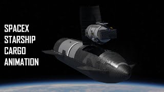 SpaceX Starship Cargo Full Flight Animation [upl. by Yaniv]