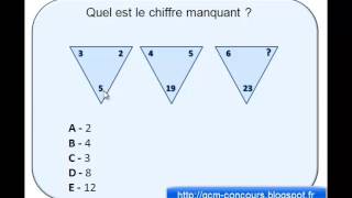 test psychotechnique triangle avec des chiffres réponse 1 [upl. by Rizan904]