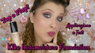 KIKO INSTAMOISTURE FOUNDATION  RECENSIONE CON APPLICAZIONE  laEliZ [upl. by Brine]