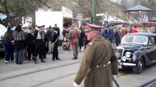 Crich Tramway village 1940s weekend March 2013 [upl. by Ymmot]