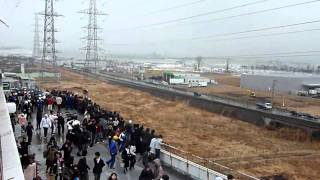 New video of Tsunami invading the Port of Sendai 1 stabilized  Japan earthquake 2011 [upl. by Earvin500]