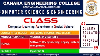 VTU SOFTWARE ENGINEERING 18CS35 Software Reengineering Software Evolution M4 L5 [upl. by Aninat591]