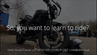 Direct Access Course  QuickStart Oxfordshire Motorcycle Training [upl. by Akcemat]