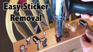 How to remove stickers  Easy and without chemicals [upl. by Repinuj]