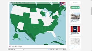 Seterra  The US 50 States Pin in 27 seconds [upl. by Elocim]